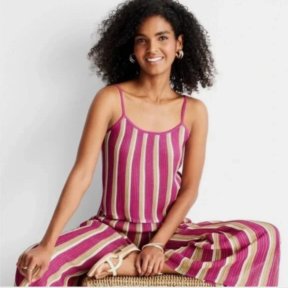 Future Collective Pink and Gold Striped Set